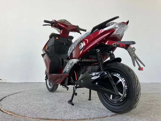 Ενίσχυρη 1500W/2000W Motor Ηλεκτρική μοτοσυκλέτα με διπλό φρένο δίσκου και ελαστικό 12 ιντσών